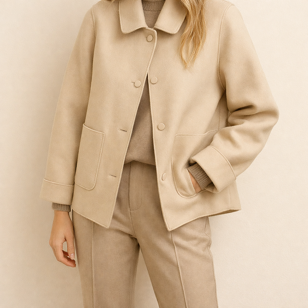 Damska kurtka z zapięciem na guziki | nowoczesny styl