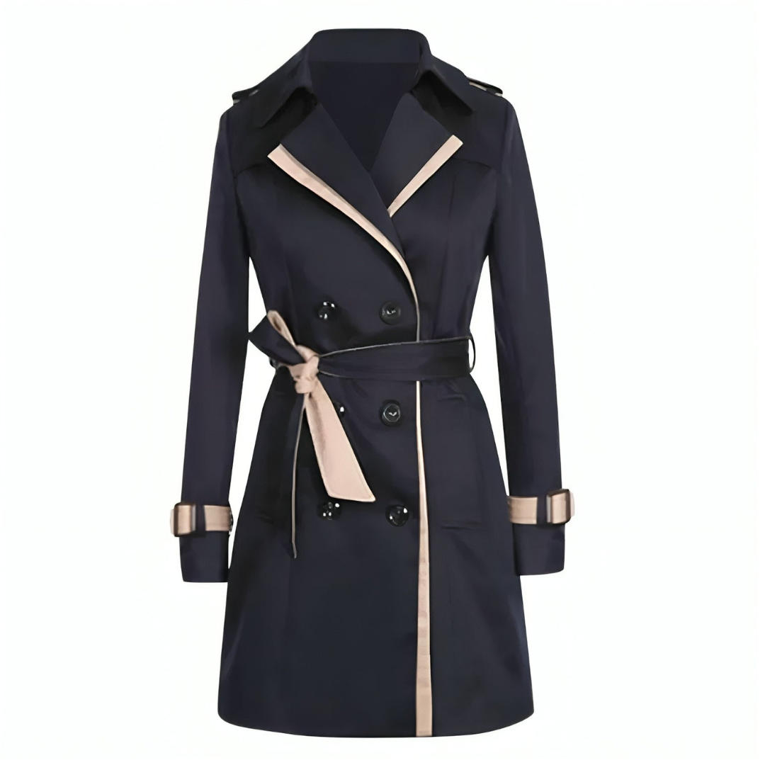 Długi płaszcz trench dla kobiet | Prosty wygląd