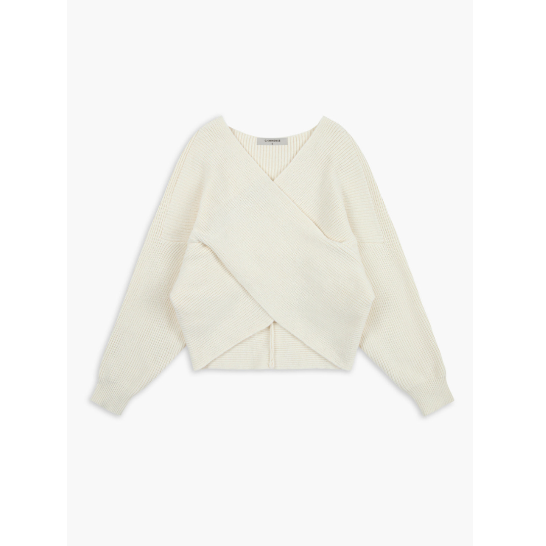 Sweter damski z dekoltem w serek | Oversize